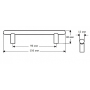 Ручки для мебели DR 10A/96 G6 ХРОМ МАТОВЫЙ (АЛЮМИНИЙ)